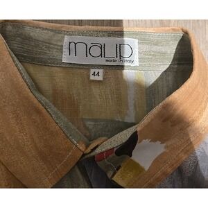 Maliparmi Womens 100% Viscose Button Up Shirt Made In Italy